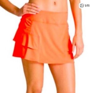 Athleta Sweetness Orange Tennis Skort Small